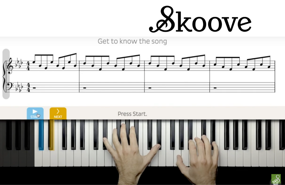 Skoove online piano app