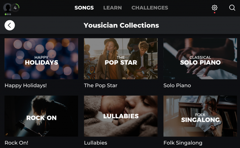 Yousician piano library