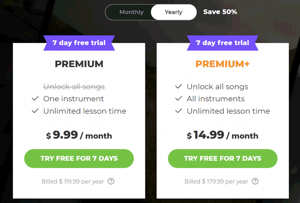 Yousician store vs flowkey