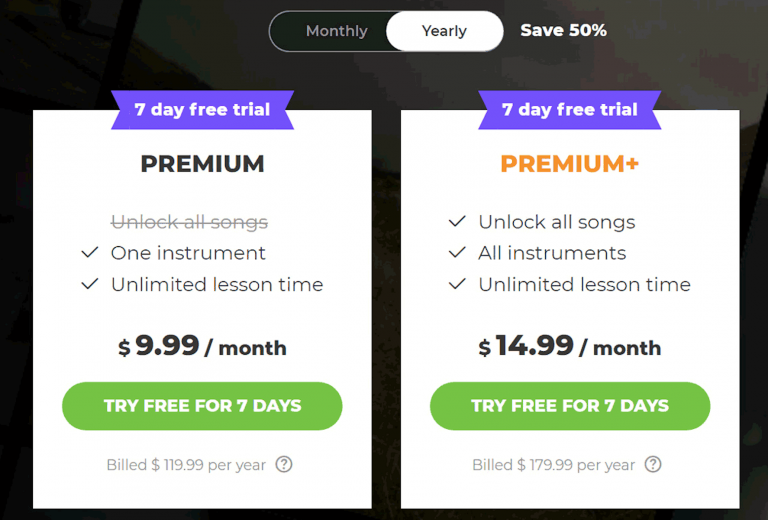 Yousician piano app yearly subscription