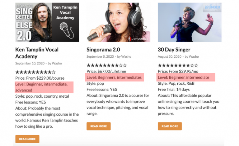 Skill level best music courses